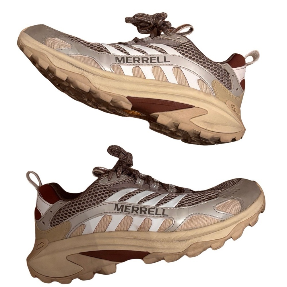 Merrill Multi-Terrain Sneakers in Brown and Cream - Picture 2 of 4